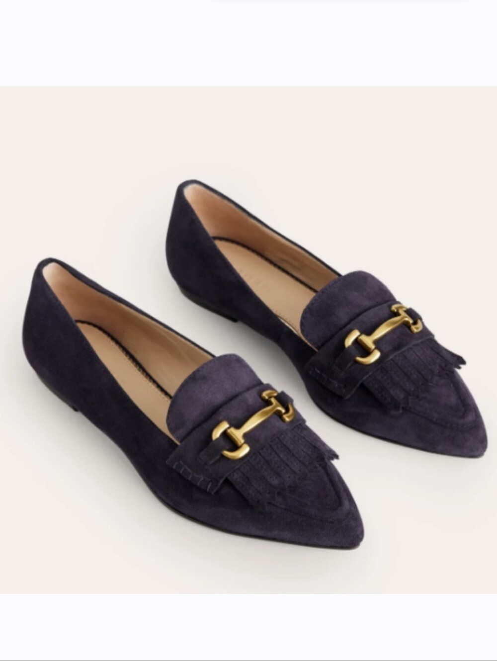 NEW Boden Iris Ghillie Loafers in Navy Suede Size 40